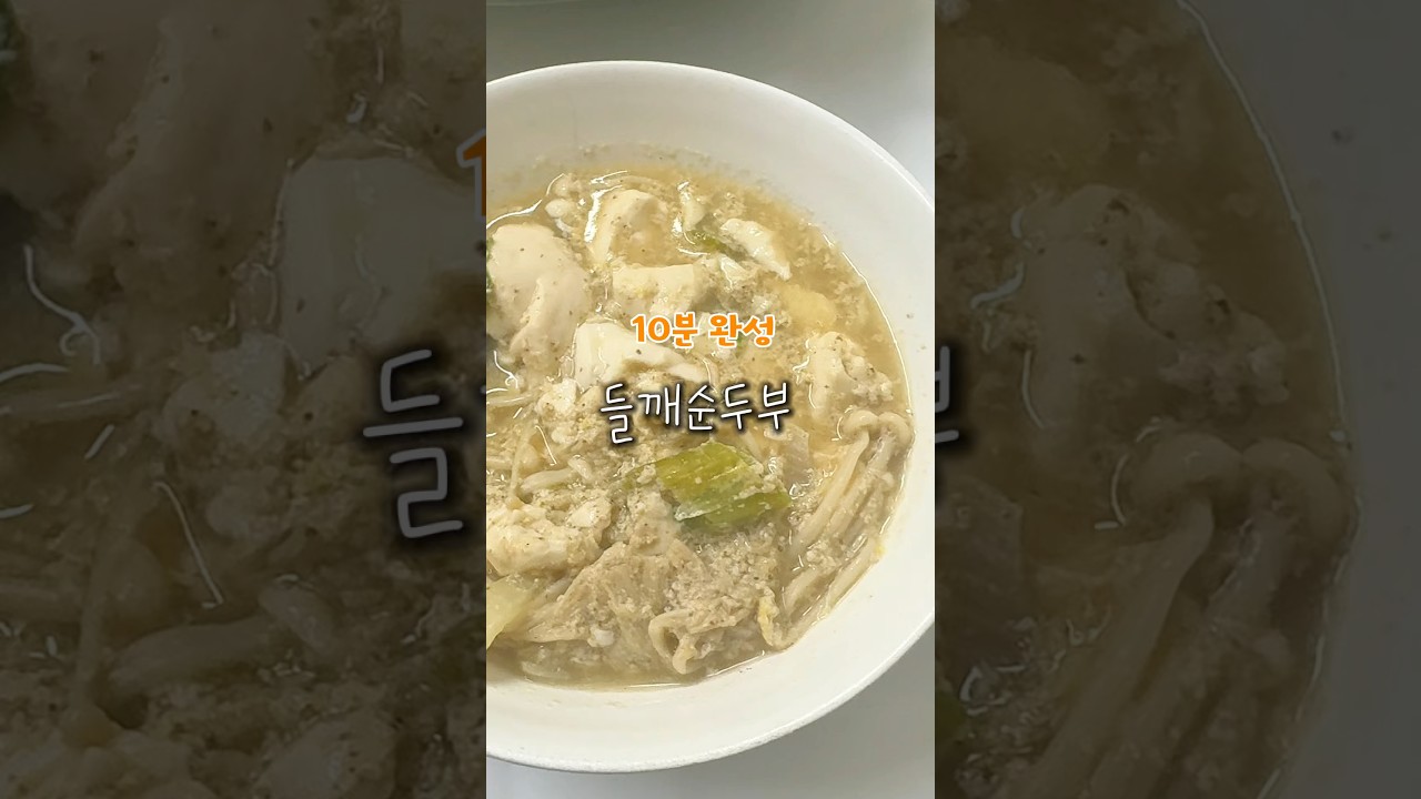 육수 없이 진하게! 고소한 들깨순두부 만들기 🍲
