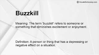 Buzzkill Meaning