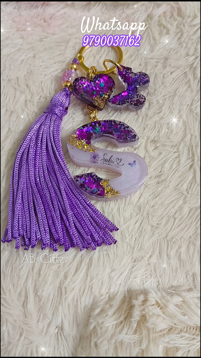 Whatsapp 9790037162 for Alphabet Keychain #resinkeychain #resinart #customisedgift