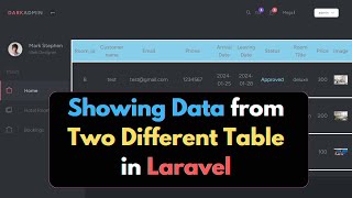 Showing Data From Different Two Table using id in Laravel | Hotel Management System Project