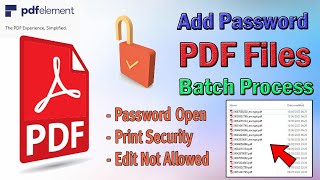 Lebih Aman, CARA MEMBERIKAN PASSWORD FILE PDF SECARA MASSAL PDF ELEMENT WONDERSHARE 2023