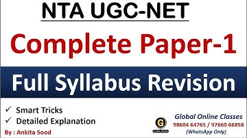 Paper 1 Full Syllabus Revision for NTA UGC NET June 2023 | Important Topics in in UGC NET Paper 1