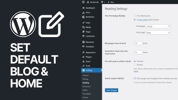 How To Set the Default Posts Page (Blog) and Front-Page (Home) In WordPress? Tutorial ⚙️