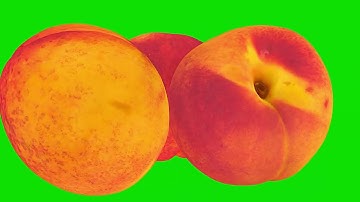 3D Realistic Peach Rotating Video 4K | Chroma Key Fruit Animation