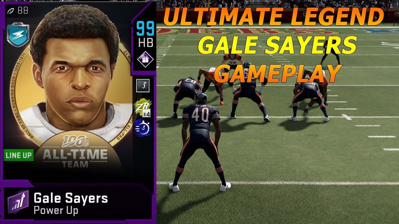 LTD 99 SPEED ULTIMATE LEGEND GALE SAYERS GAMEPLAY! MADDEN 20 ULTIMATE TEAM
