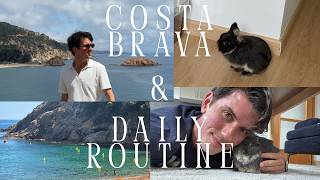 day trip to la costa brava & daily routine w/ my bunny | silent vlog