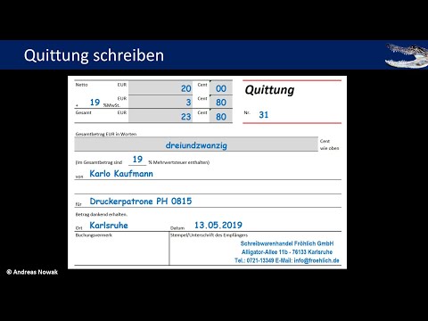 Video: Wie Schreibe Ich Eine Quittung Für Schulden?