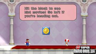 New Super Mario Bros. Wii Peach's Castle All Hint Movies
