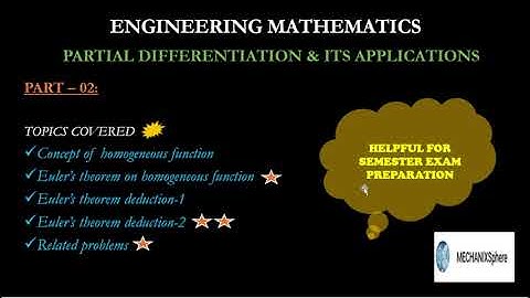 ENGINEERING MATHEMATICS (M2) | PARTIAL DIFFERENTIATION | Part-02