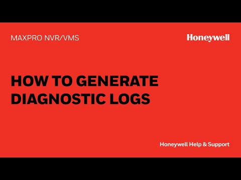 How To Generate Diagnostic Logs for a MAXPRO® NVR PE (Rev C)