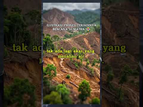 ILUSTRASI PROSES TERJADINYA BENCANA SUMATRA 😭 #bencanaalam #sumatera #banjir #viral #shorts #news