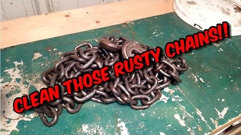 Super easy way to clean rusted chains