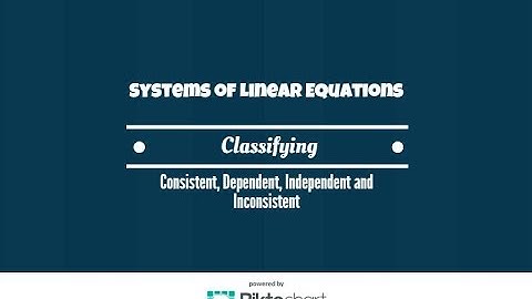 How to classify systems of linear equations