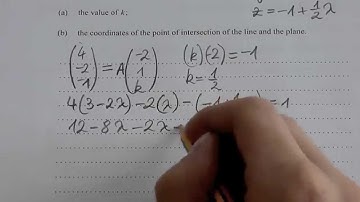 Point of intersection of line and plane [VECTORS]