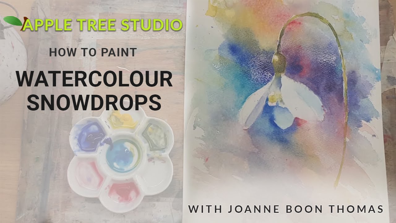 How to Paint Watercolour Snowdrops With Joanne Boon Thomas