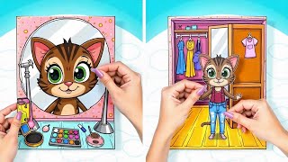 Adorable Paper Cat House & Kitten Rescue Diy Crafting Fun Live