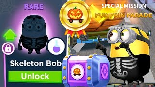 Skeleton Bob New Rare Costume Unlock & Pumpkin Parade Completed Minion Rush Minionrush
