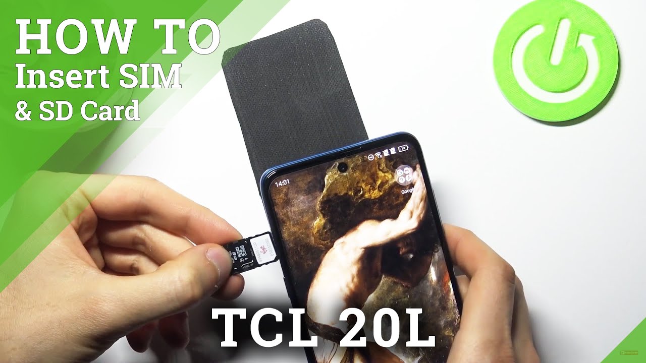 How to Insert SIM Card in TCL 20L Install SIM & SD Card YouTube