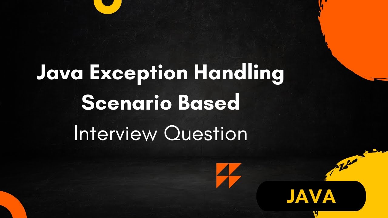 Scenario Based exception handling interview question in java ...