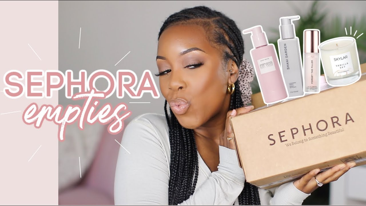 HUGE SEPHORA... *EMPTIES* | THINGS I HAUL'D AND *USED UP* | Andrea Renee