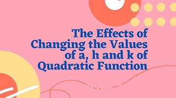 The Effects of Changing the Values of a, h and k of Quadratic Function