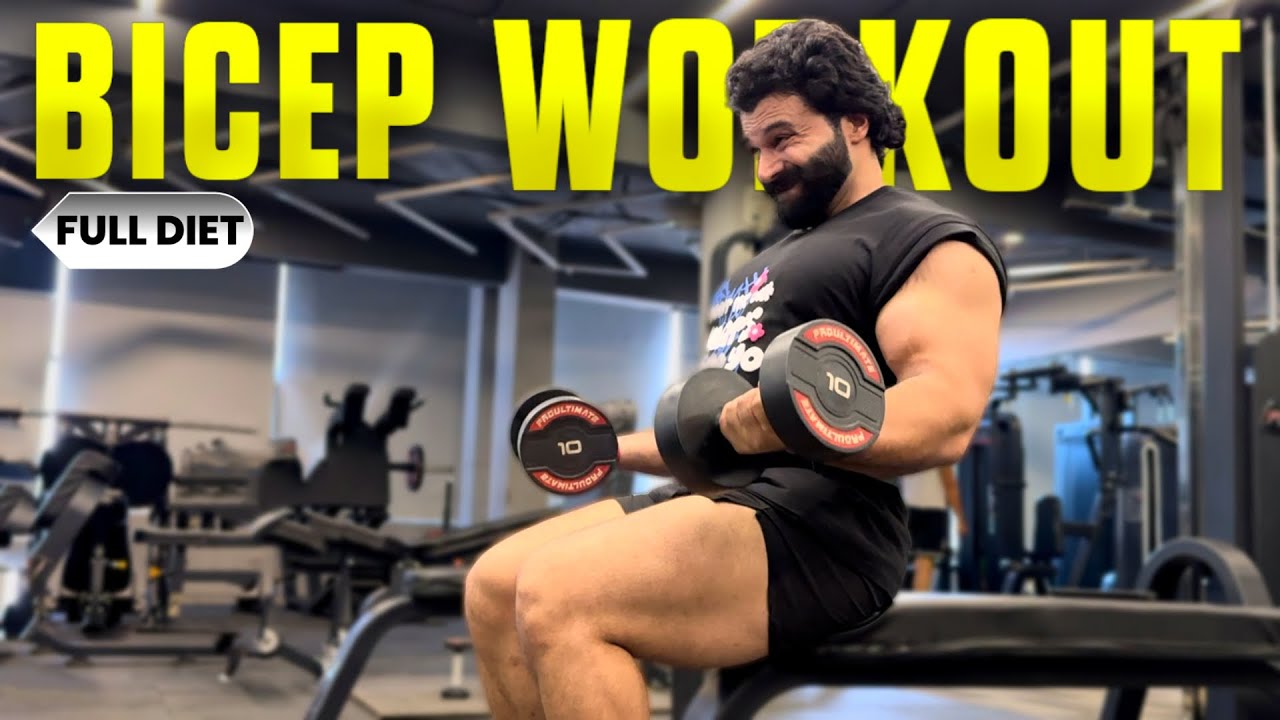 Biceps Triceps full Workout with Low Budget Diet || Full Day Diet ...