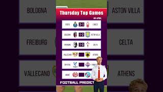Thursday Football Predictions ⚽🔥 Correct Score & Winner!  #europaleague   #predictions #shorts