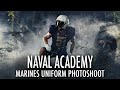 NAVAL ACADEMY // MARINES UNDER ARMOUR Uniform // FULL Photoshoot Behind the Scenes!