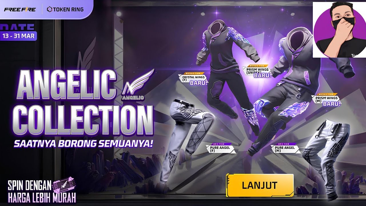 Spin celana angel ungu 