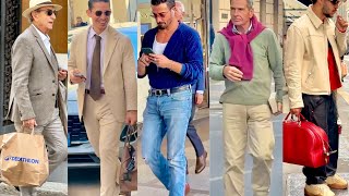 2025 October 🇮🇹Real Men’s Street Style 🍁Italian Men on the stroll in Fall #mensfashion #voguejapan 