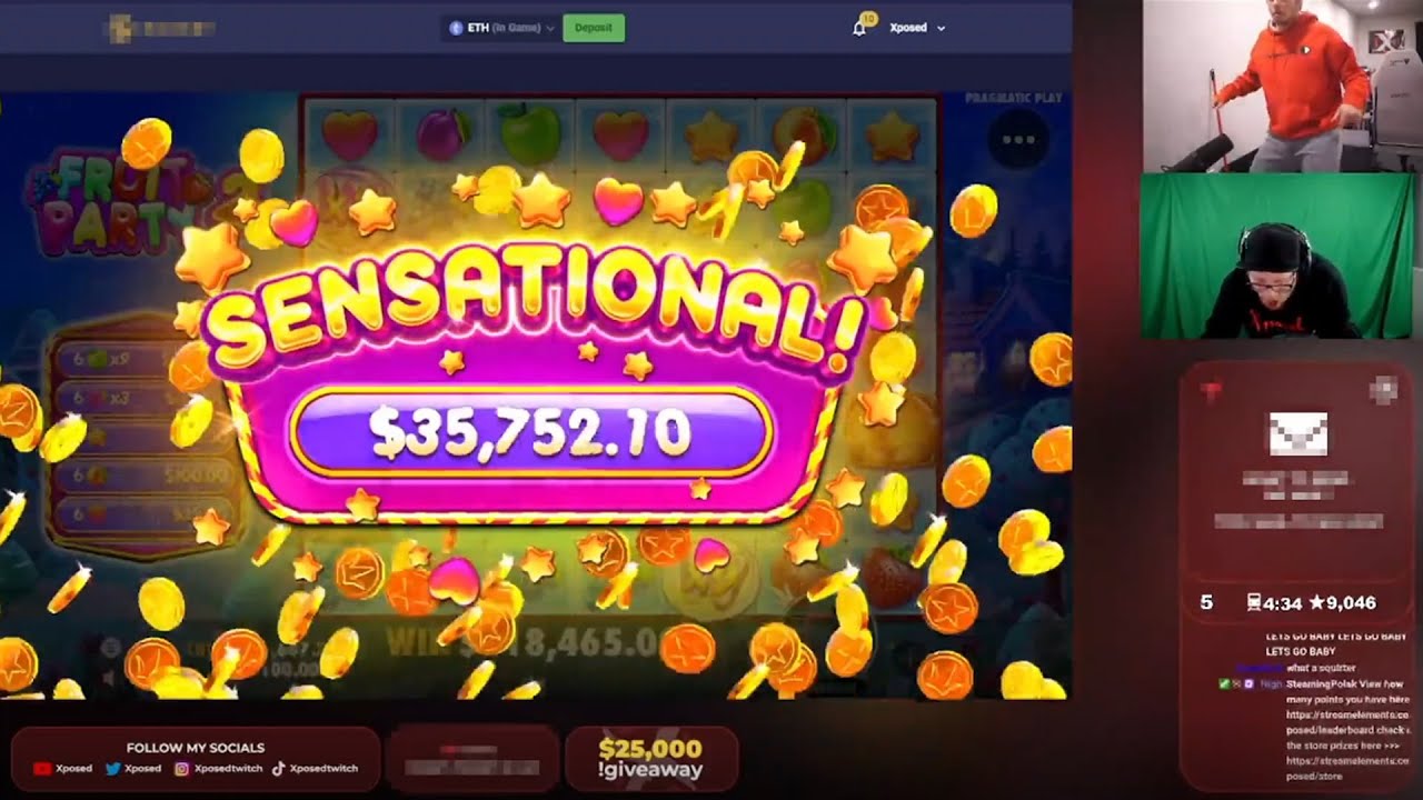 Xposed Gets The Biggest Win So Far on Fruit Party 2!! *INSANE*