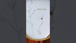 Fishbone Leaf Stitch Embroidery | Easy Leaf Design for Beginners #shorts#embroidery