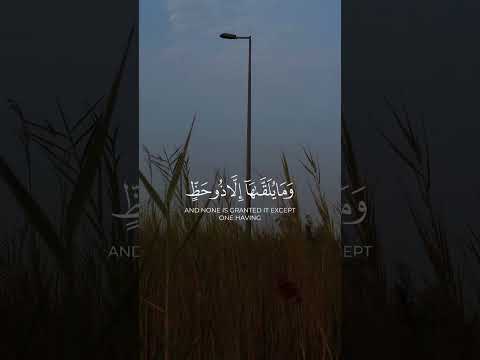 وما يلقاها الا الذين صبروا وما يلقاها الا ذو حظ عظيم اسلام صبحي القران رحيق الايمان Quran 