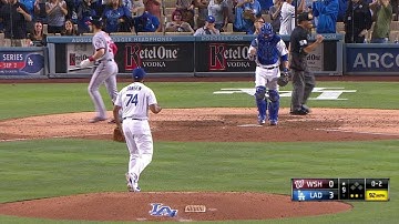 WSH@LAD: Jansen strikes out Harper to end the game