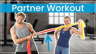 Partner Workout mit Theraband - Trainiert zu zweit mit diesen 6 Ganzkörper-Übungen!