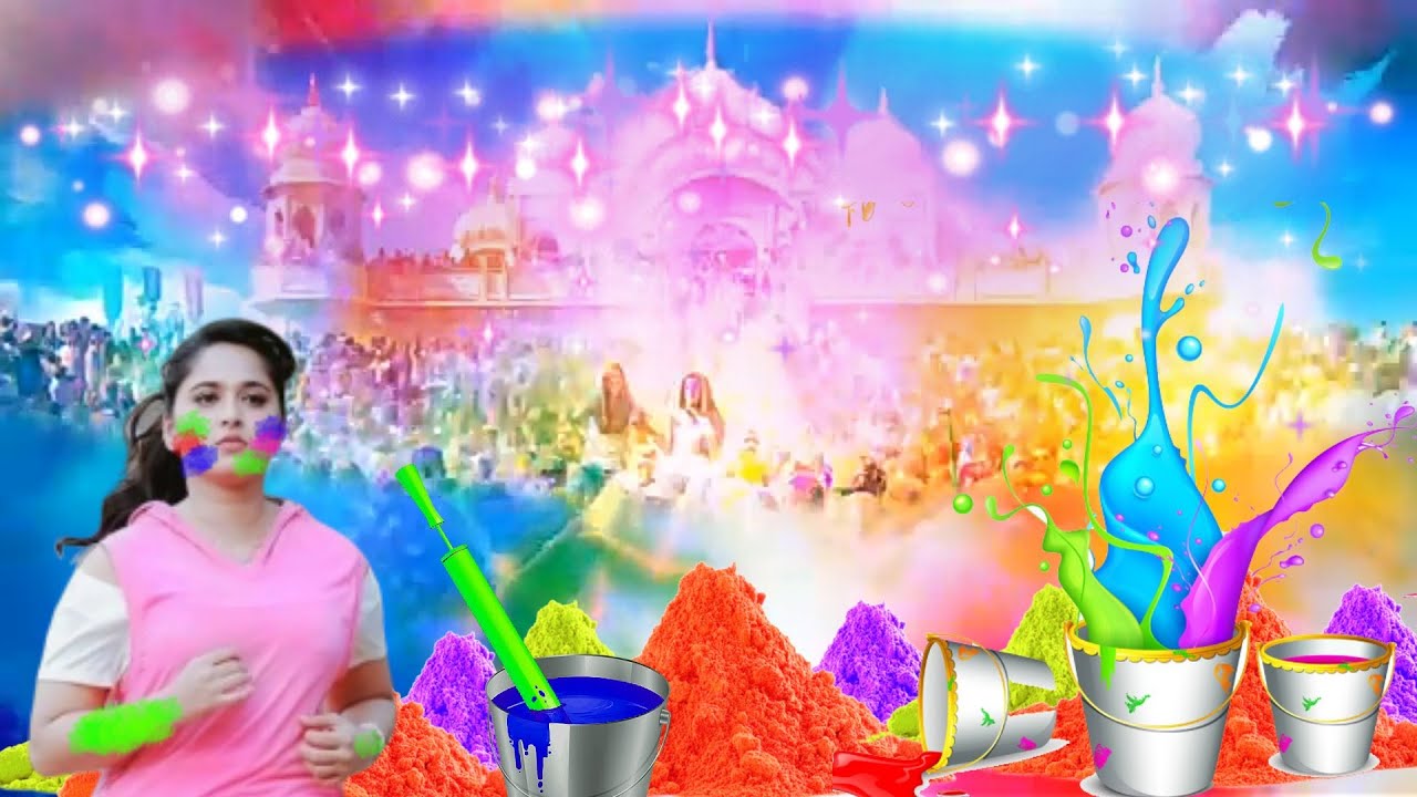 Happy Holi Video Background Colour Blast Background Animation 4k