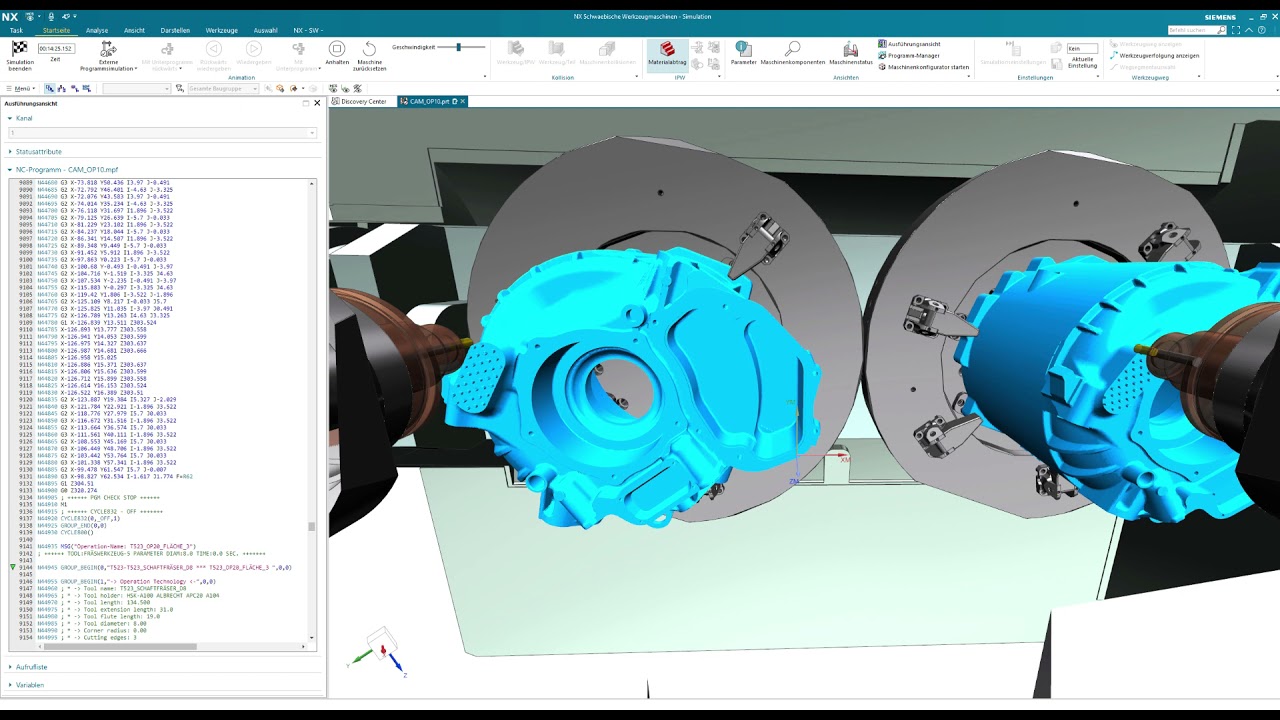 Siemens NX NC Code Sim. Stator Housing