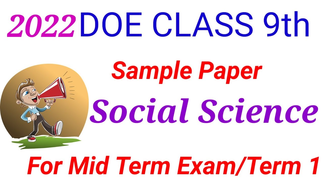 Class 9 Social Science Sample Paper for Mid term/term 1 exam 2022!Class 9 Practice Paper SST!Class9