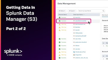 GDI: AWS CloudTrail using Splunk Data Manager (S3) - Part 2