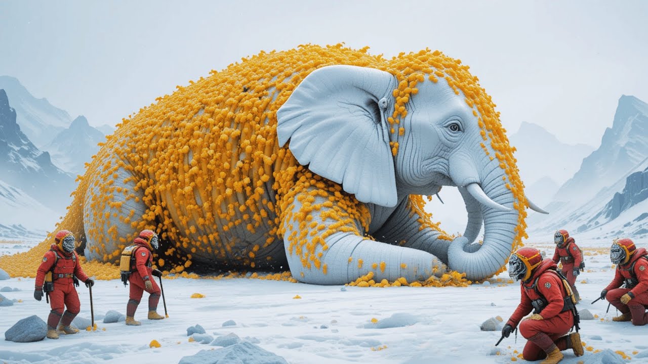 Brave Rescue Team Rescues Injured White Elephant From Insect Swarm ...