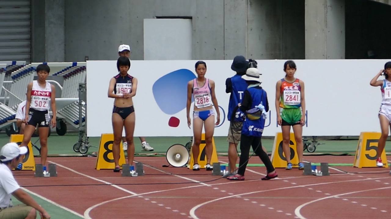 1400香川全中女子100m準決勝1組 Youtube