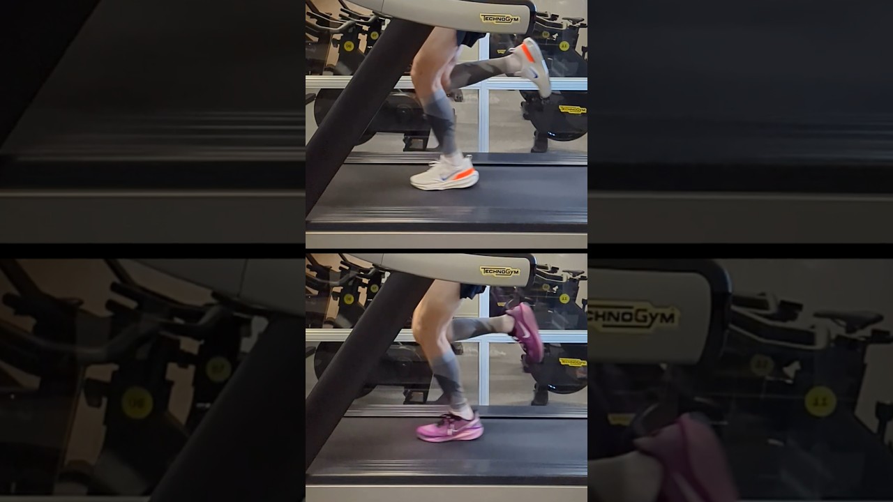 Nike Invincible Run 3 VS Vomero 17 (only slow motion recordings) #runningshoes #running #treadmill