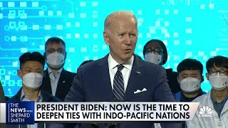 President Joe Biden travels to Asia to deal with supply chain issues and security