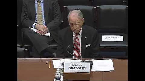 Senator Grassley Testimony at House Oversight hearing: "Fast and Furious: Six Years Later"