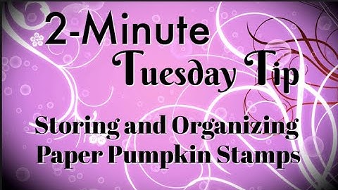 Simply Simple 2-MINUTE TUESDAY TIP - Storing and Organizing Paper Pumpkin Stamps by Connie Stewart