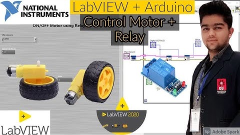 LabVIEW | Arduino project 6 :- How to control motor + Relay | ON/OFF motor using relay | Arduino