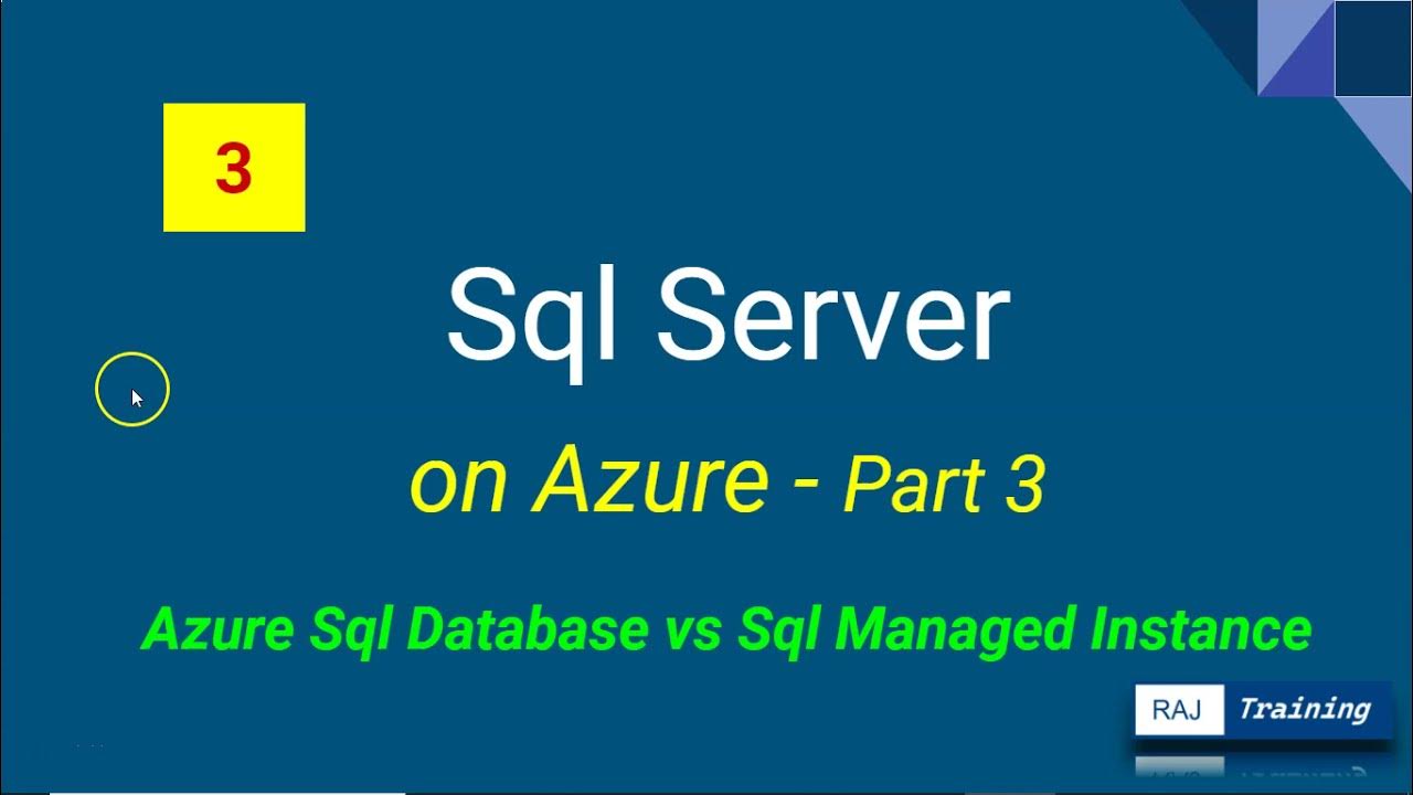 Sql Server on Azure | Azure Sql Database vs Sql Managed Instance | Raj ...