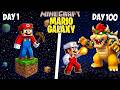 I Survived 100 Days in MARIO GALAXY in Minecraft
