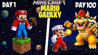 I Survived 100 Days in MARIO GALAXY in Minecraft