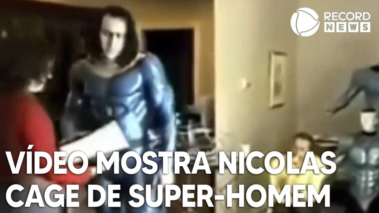 Vídeo mostra Nicolas Cage vestido como Super-Homem